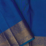 Blue Kanjivaram Silk Saree With Brocade Design