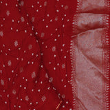 Red Silk Bandhani Saree