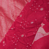 Raspberry Pink Silk Bandhani Saree