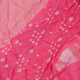 Pink Silk Bandhani Saree