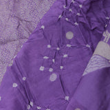 Medium Purple Silk Bandhani Saree