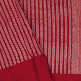 Saffron Red Silk Bandhani Saree
