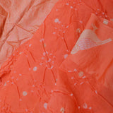 Vibrant Orange Bandhani Silk Saree