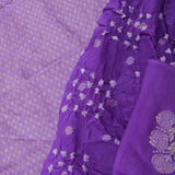 Dark Orchid Bandhani Silk Saree