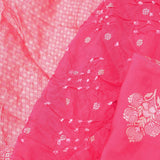 Hot Pink Bandhani Silk Saree