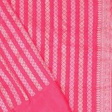 Hot Pink Bandhani Silk Saree