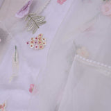 White Organza Saree With Embroidery