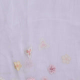 White Organza Saree With Embroidery