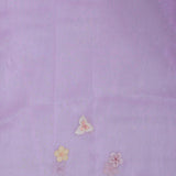 Pale Violet Orange Saree With Embroidery Work