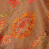Persian Orange Banarasi Saree With Scallop Border