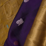 Heiti Purple Kanjivaram Silk Saree With Peacock Motifs