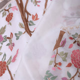 White Tissue Saree With Embroidery Work