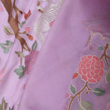 Lilac Organza Saree With Embroidery Work