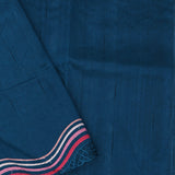 Chathams Blue Tussar Saree With Embroidery Work