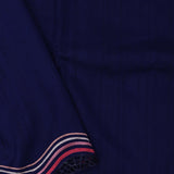 Midnight Blue Organza Saree With Embroidery Work