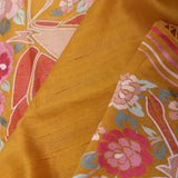 Honey Orange Tussar Saree With Embroidery Work