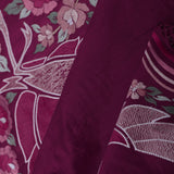 Barossa Purple Tussar Saree With Embroidery Work