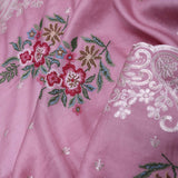 Opera Mauve Tussar Saree With Scallop Border