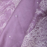 Lavender Soft Silk Saree With Embroidery Work