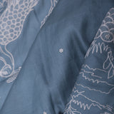 Rackley Blue Soft Silk Saree With Scallop Border