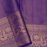 Violet Kanjivaram Saree With Peacock Motifs