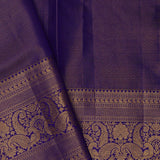 Violet Kanjivaram Silk Saree With Jaal