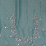 Green Georgette Tissue Saree With Fancy Border