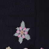 Black Organza Tissue Saree With Floral Embroidery