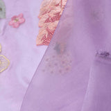 Mauve Purple Organza Saree With Embroidery
