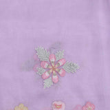 Mauve Purple Organza Saree With Embroidery