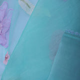 Blue Organza Soft Organza Tissue Saree With Floral Embroidery
