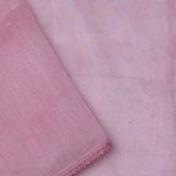 Pearl Pink Organza Saree With Embroidery