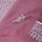 Wild Orchid Organza Saree With Embroidery