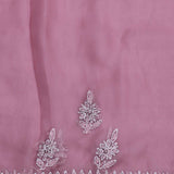Wild Orchid Organza Saree With Embroidery
