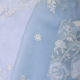 Powder Blue Organza Tissue Saree With Scallop Border