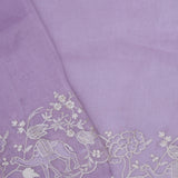 Mauve Purple Organza Tissue Saree With Scallop Border