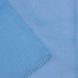 Dark Pastel Blue Organza Tissue Saree With Floral Embroidery