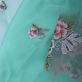 Turquoise Soft Organza Tissue Saree With Petit Point Saree