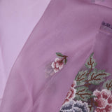 Lavender Pink Organza Saree With Petit Embroidery