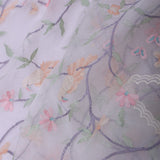 Off-White Organza Saree With Embroidery Work