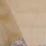 Ecru Beige Organza Saree With Embroidery Work