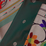 Timber Green Paithani Saree With Butti'S