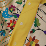 Banana Yellow Saree With Paithani Border