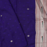 Dark Indigo Saree With Paithani Border