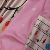 Soft Pink Saree With Paithani Border