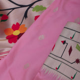 Soft Pink Paithani Saree With Butti'S