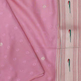 Soft Pink Saree With Paithani Border