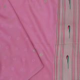 Soft Pink Paithani Saree With Butti'S