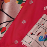 Vibrant Orange Saree With Paithani Border