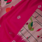 Purplish Red Paithani Saree With Butti'S